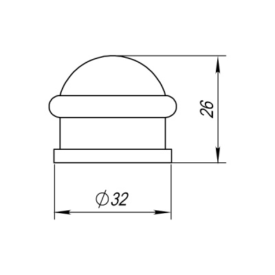 Упор дверной DS PF-26 CF-17 кофе2