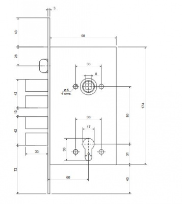 Замок тяжелый Apecs T-05-CR_2