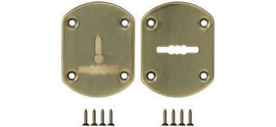 Накладка ESC021-AB-7 на сув. замок со шторкой мат.бронза (2 шт)