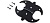 Петля накладная AMIG 553-125х125х1,5 черная