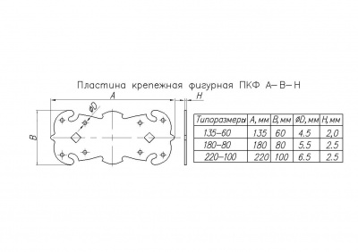 Пластина НОЭЗ 205-100 креп. фигур. черный матовый 2