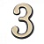 Цифра большая 3 золото