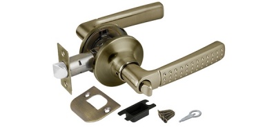 Ручка защелка 6026 AB-B (фик.) бронза