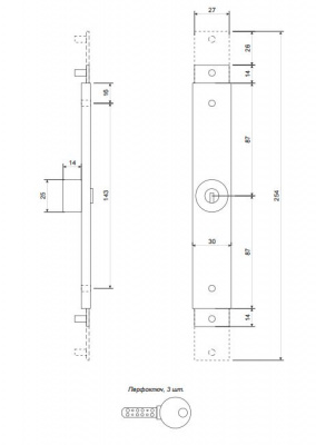 Замок накладной Apecs RSL-30X120 для РОЛЛЕТ_2
