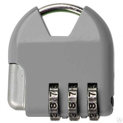 ЗАМОК НАВЕСНОЙ КОДОВЫЙ CL532 СЕРЫЙ (BLISTER) TRODOS