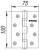 Петля универс. 2BB 100х75x2.5 SB (мат. золото) FUARO_2