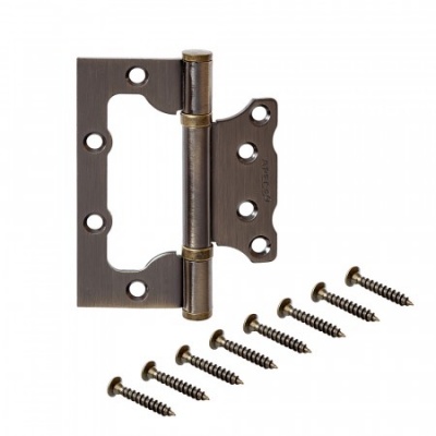 Петля APECS 100*75 *2,5 - B2-Steel-AB/бронза/без врезки/ 1 шт.