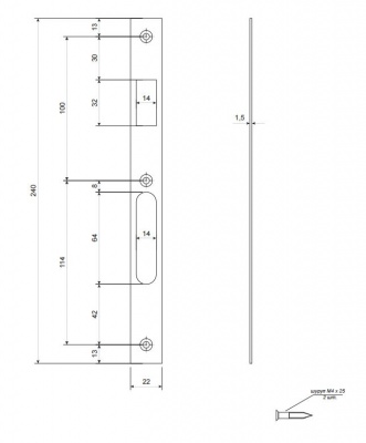 Ответная планка Apecs BP-2800-G_2