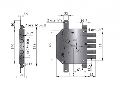 Замок врезной Герион Эталон БТ_2