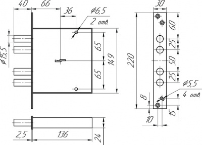Замок врезной МЕТТЭМ ЗВ 8 160.0.0 (ЗВСП-06) 4кл. б/т._2