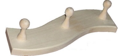 Вешалка для бани 3 крючка фигурная б/п