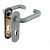 Ручка дверная DH-0433/GR NE (серая) с пружиной для замка (FL-0432, 0433, 0434), НЕЙЛОН