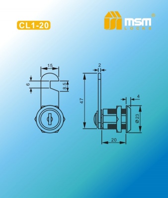 Замок почтовый MSM CL1-20 2