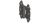 Петля накладная AMIG 9010-90х60х3 черная фигурная