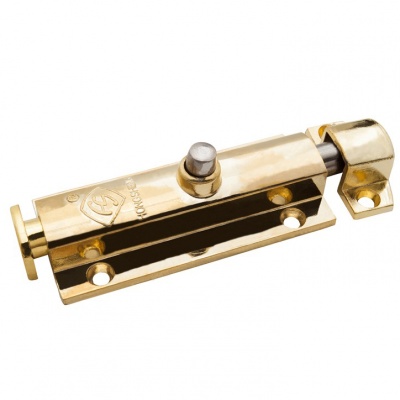 Шпингалет автоматическое закрывание золото