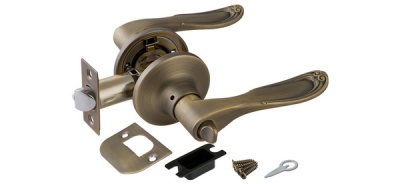 Ручка защелка 6030 MAB-B (мат.бронза) фик.