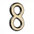 Цифра большая 8 золото