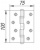 Петля универс. 2BB/BL 100х75x2.5 CP (хром) Blister_2