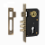 Замок врезной FERRE 9011 SR-3R AB (бронза, межос. рас. 61,5)
