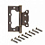 Петля APECS 100*75 *2,5 - B2-Steel-AB/бронза/без врезки/ 1 шт.