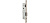 Корпус замка KALE 153/P (30mm) w/b (никель) врезной цил.узкопроф.