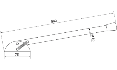 Упор воротный 500 мм мод.2 /коричневый металлик/ Балаково2