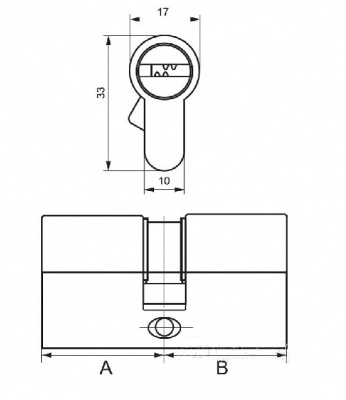 Цилиндр. мех-зм BR 200 30*50 ABC к/к хром Замкофф_2