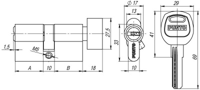Цил.мех-зм PUNTO A202/120mm(55+10+55) SN мат.никель 5кл._2
