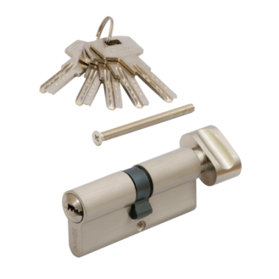 Цилиндр.мех-зм FERRE ZN M80 ZC SN (30T*50) сатин, 5 ключей