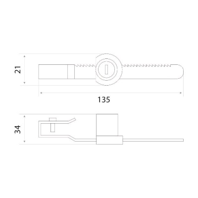 Замок-стекло реечный (хром)