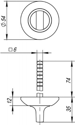 Ручка поворотная BKW6 AR-SG/GP-4 (без ответной части)2