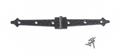 Петля-стрела AMIG 552-180х22х1,5 черная накладная