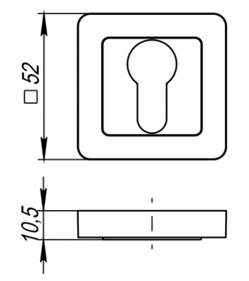 Накладка под цил. ET QR GR/CP-23 графит/хром2