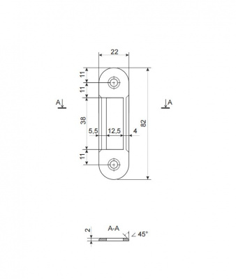 Ответная планка Apecs BP-5001-S_2