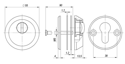 Броненакладка DEF 5513 AB бронза