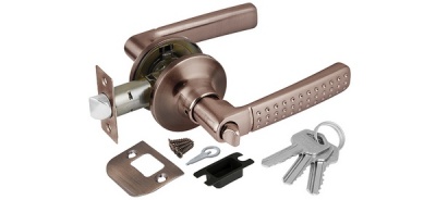 Ручка защелка 6026 AC-E (кл./фик.) медь	2