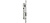 Корпус замка KALE 153/P (20mm) w/b (никель) врезной цил.узкопроф.