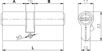 Ц.м. KALE 164 BN/71 (26+10+35) mm никель 5 кл.