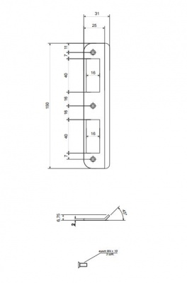 Ответная планка Apecs BP-1425-G_2