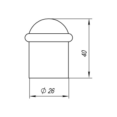 Упор дверной DS PF-40 ABG-6 зеленая бронза2