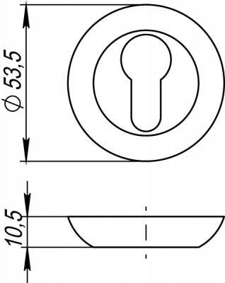 Накладка под цил. ET TL SG/GP-4 матовое золото/золото2