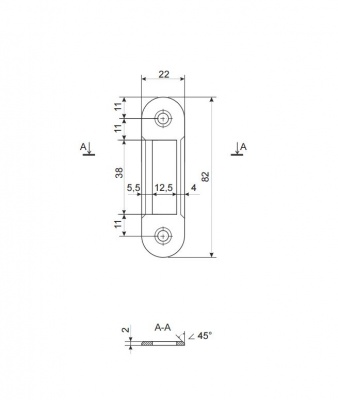 Ответная планка Apecs BP-5001-GM_2