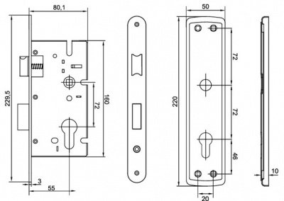 Замок врезной ЗВ 7 Запорожье_2