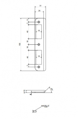 Ответная планка Apecs BP-1425-AC_2
