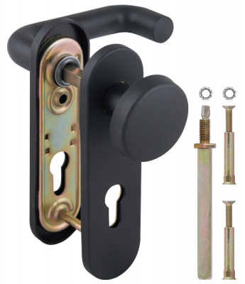 Ручка дверная FUARO DH-043P-KNOB NE (черная) НЕЙЛОН кв.9x90 мм