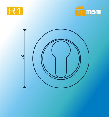 Накладка под ключ R1 PB/CP (Полиров. латунь/Хром) MSM	2