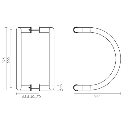 Ручка-скоба FUARO PH-27-25/300-INOX 2